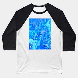 Typhoon Abstract Acrylic Pour Painting Baseball T-Shirt